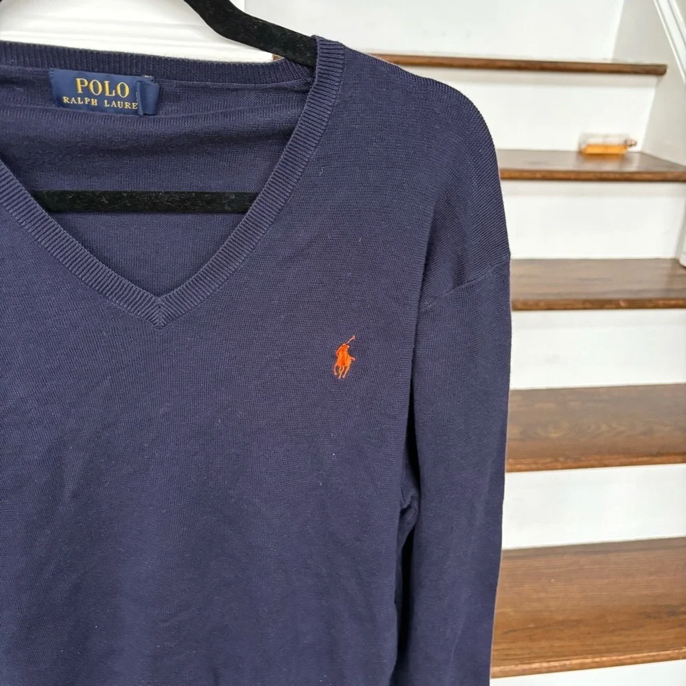 Polo by Ralph Lauren Men's Navy Sweater - Size Large